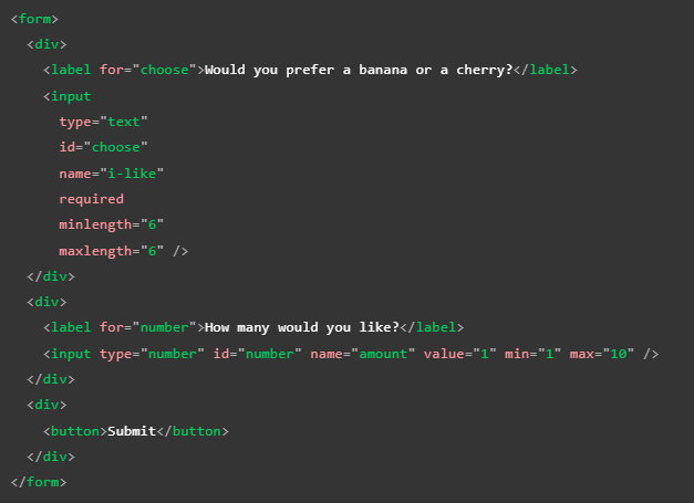 Ejemplo validación límites